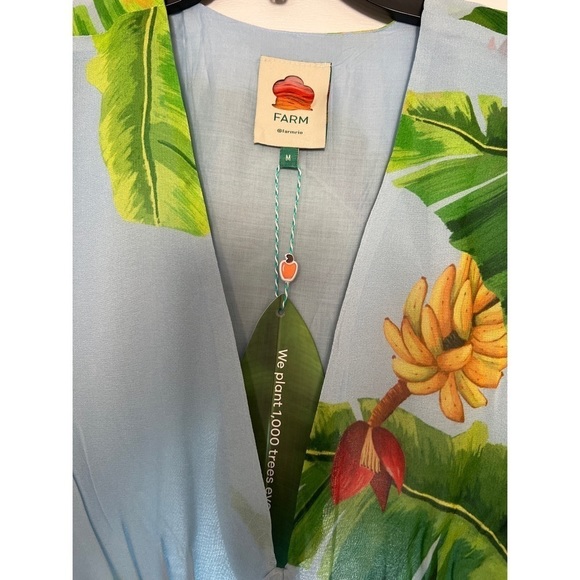 FARM Rio Green and Blue Ruffled Maxi Sundress - Picture 5 of 6